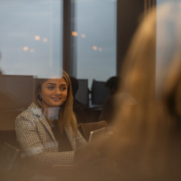 female colleague in office