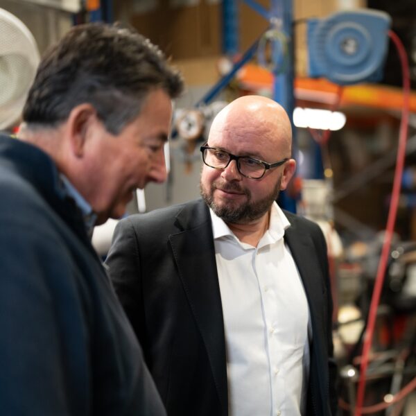 Affinia: client photography. Chris Annis with our clients RC Scutt.