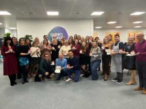 staff gathered for office photo